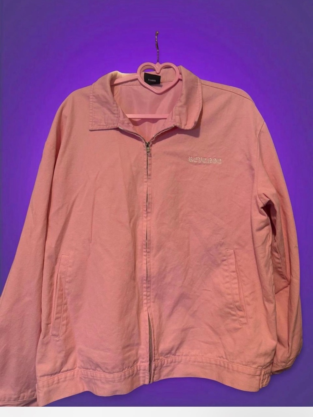 Revenge Clothing Pink Zip Bomber Jacket